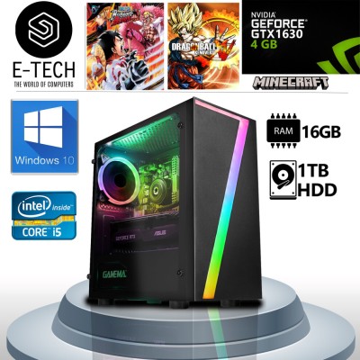 Refurbished Gaming PC Computer Intel Quad Core i5 16GB DDR3 1TB 4GB GTX 1630 WIN10 